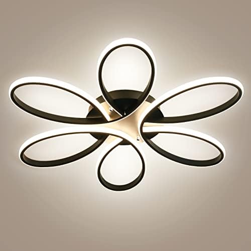 LOFAHS Modern LED Ceiling Chandelier Lighting Fixture with Remote Control Dimmable Ceiling Light for Living Room Dinning Room Bedroom Kitchen Home Decorative Lamp (23 inch/60CM)