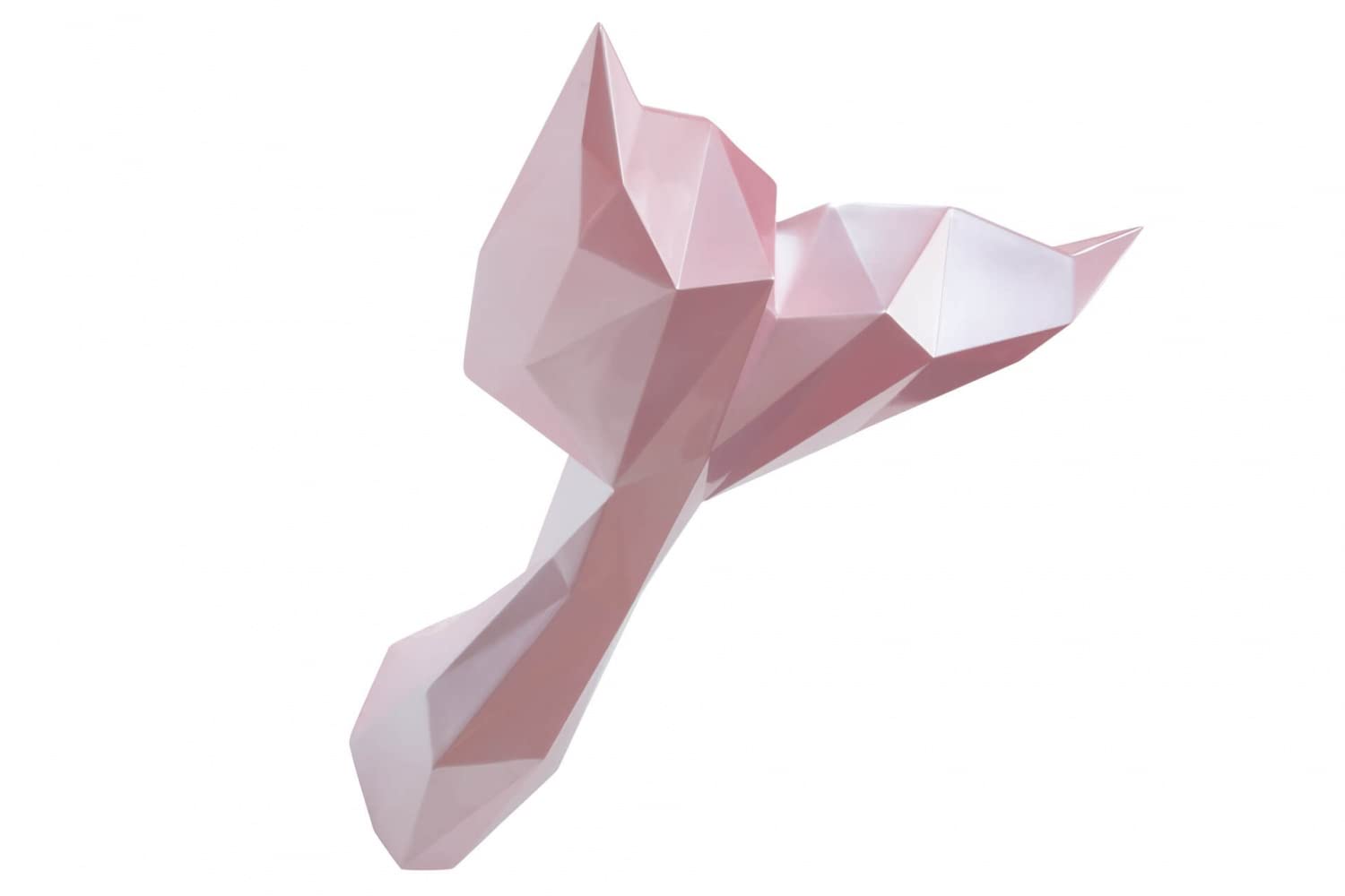 KunstLoft Skulptur modern | 100% HANDGEFERTIGT | 43x32x38cm | Kunststein Statue 'Sanfter Koloss' | Tierskulpturen | Rosa | Deko Figur Wohnzimmer