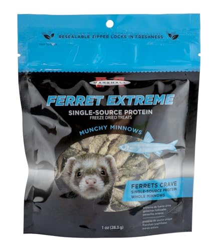 Marshall Pet Products Ferret Extreme Munchy Minnows, Freeze Dried Treats