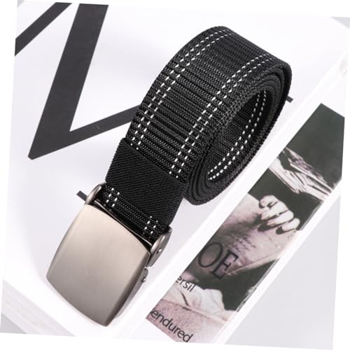 VALICLUD Canvas Waist Belt Belt for Weight Lifting Boys Police Gear Plastic Buckle2