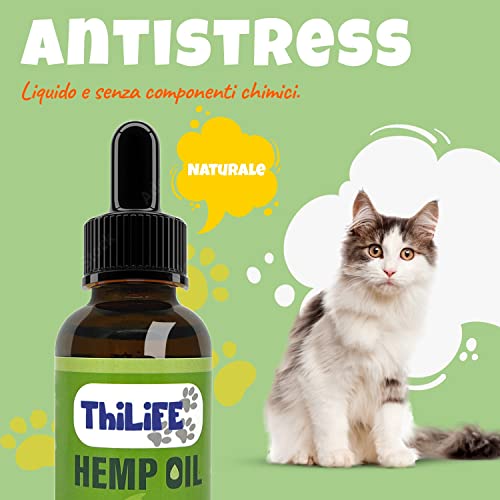 THILIFE Olio di Canapa Calmante per Cani e Gatti