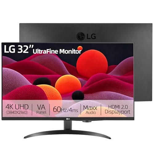 Image of LG 32 inch Ultrafine 4K UHD (3840 x 2160) Computer Monitor, HDR10, 90% DCI-P3, Built-in Speakers, 3-Side Borderless, Dual Controller, OnScreen Control - for Home Office, Gaming and Content Creation