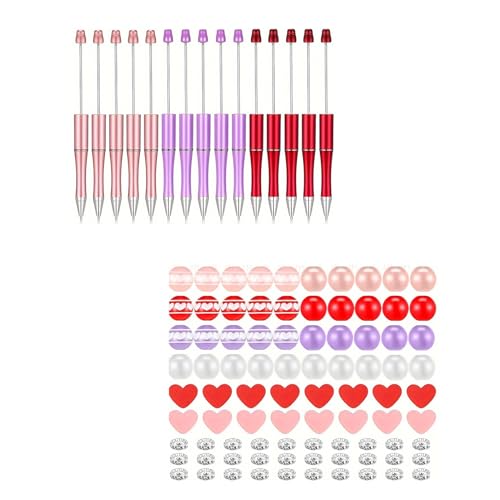 Stylos à bille cadeaux de Noël lot de 121 stylos transfert chaleur perles strass