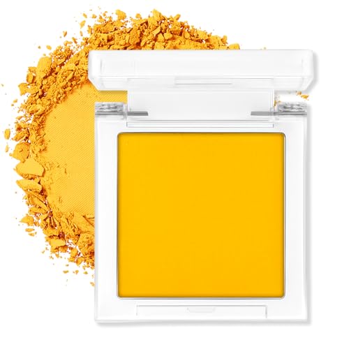 Erinde Yellow Single Eyeshadow, Gelber Matt Lidschatten, Hochpigmentiert, Feines Pulver, Leicht Verblendbar, Langanhaltendes Weihnachts-Make-up, Vegan & Tierversuchsfrei