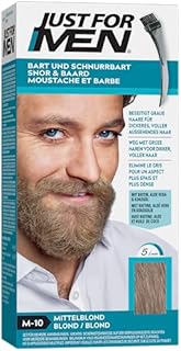 Just for Men Wąsy i barwnik Mitleblond, eliminowany szary, zapewniający grubszy i pełniejszy wygląd M10