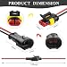 moinkerin 5 Piezas Conectores Electricos 2 Pines Conector de Cable Enchufe Impermeable...