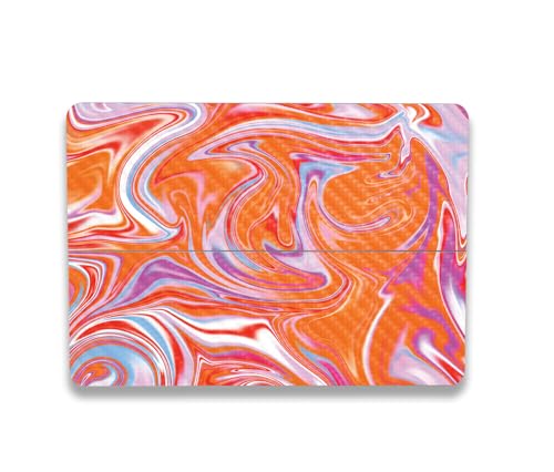 Image of MightySkins Carbon Fiber Skin Compatible With Microsoft Surface Laptop Studio 2 (2023) Full Wrap Kit - Orange Swirl | Protective, Durable Textured Carbon Fiber Finish | Easy To Apply | Made in the USA