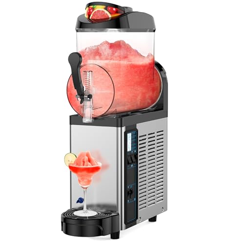 Commercial Slushie Machine, Slushy Machine for Home, 12L Slushie Maker Frozen Drink Maker, No Ice Need, Slush Cocktail Margarita, Smoothie Machine, Ki