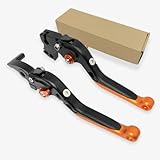 ジェネリック KTM デューク 125 200 250 390 RC125 RC200 RC390 ブレーキ クラッチレバー CNC アルミニウム 拡張可能 調節可能なレバーアクセサリー (ブラックオレンジ `オレンジ)