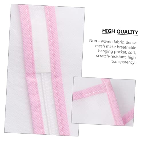 HEALLILY Garment Bag for Wedding Dress Bridal Gown Cover Nonwoven Pink 150cm Long Washable4