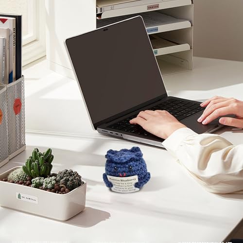 Générique Positives Häkelgemüse – Strickspielzeug Kaninchen Zwiebel Blaubeere | Perfekt für emotionale Unterstützung, schöne Heimdekoration, Geschenkidee, Handwerk, für