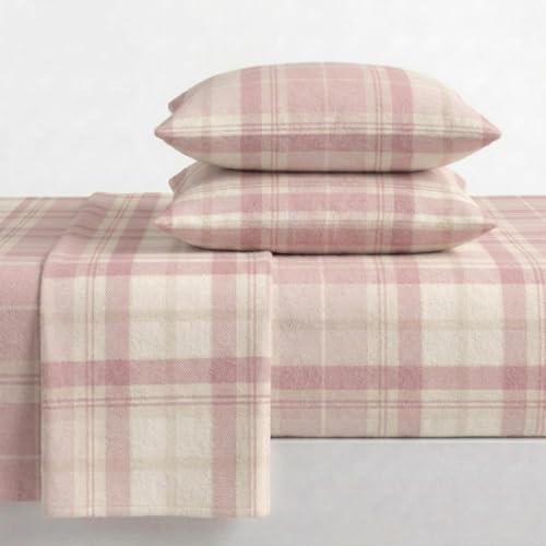 Image of Laura Ashley - Queen Cotton Flannel Sheet Set with Pillowcases