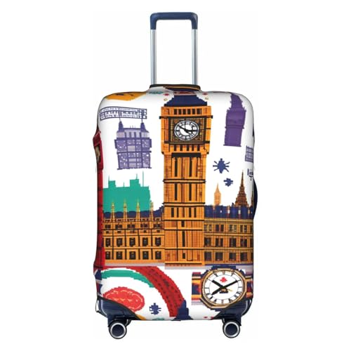 School Newspaper Tsa Approved Luggage Cover For 18-32 Inch Suitcases Scratch-Resistant Stretch Luggage Cover