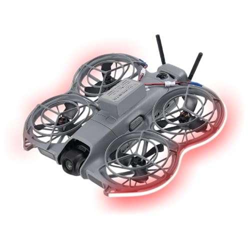 for DJI Neo 2���C�g�X�g���b�v LED ��Ԕ�s�x�� �������C�g�X�g���b�v 3�i�K�̖��邳���߉\ �h�������v �x���g���P�x �Փ˖h�~ �o���p�[�ی샊���O���C�g ���S��s for DJI Neo2 �h���[���A�N�Z�T���[�p (���b�h)