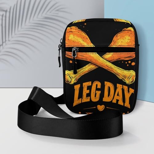 Leg Day Thanksgiving Day Women's Cute Small Mini Crossbody Bag Top Zip Sling Square Shoulder Bags 6