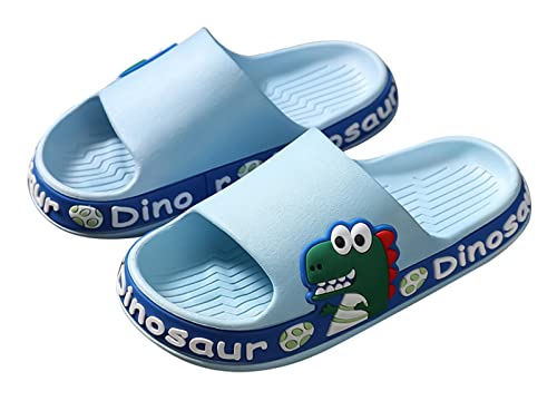 SEAUR Kinder Badelatschen Unisex Sanft Strand Badeschuhe Rutschfeste Sandalen mit Süßem Muster für Stranddusche Wohnzimmer Blau 24-25 Cover