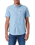 Lee Mens Button DOWN SS Hemd, Navy, M