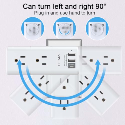 Image of Universal Extension Board with USB | Multi Plug Socket Extension Cord | 6 in 1 Spike Guard with Type-C Fast Charging | Heavy Duty Extension Box with Individual Switch, Surge Protector (Neutral)