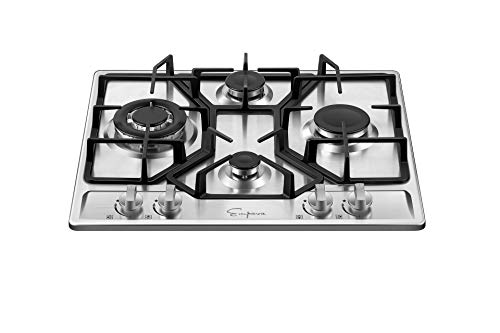Empava Empv-24Gc4B67A 24" Gas Stove Cooktop 4 Italy Sabaf Sealed Burners Ng/Lpg Convertible Stainless Steel Cooker, 24 Inch #TOP3