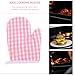 Oven Mitts for Kids Christmas Kitchen Gloves Baking Tool Microwave Oven Gloves Kitchen Mitts for Safe Baking Cooking BBQ