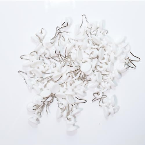 Image of Plastic Runner for C Channel /Curtain Track with Metallic Hooks (50)