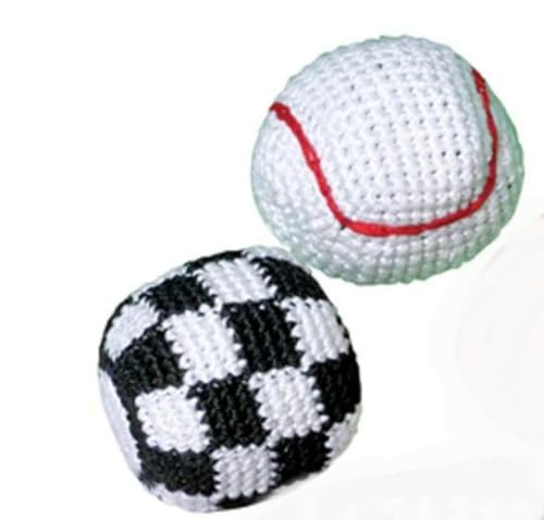 Set of 2 Sports KIckbags Football Soccer Basketball Baseball Hackys Hackeys Kick Sacks. Assortment of Sports May Vary but 2 Balls Included in Order.