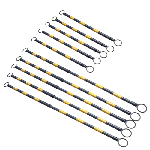 ERRULAN Traffic Cone Connectors Bar 1.25-2m, Reflective Traffic Cone Bar for Plastic Parking Cones, Temporary Crowd Control System for Parking Lots and Road Construction(10 pcs)