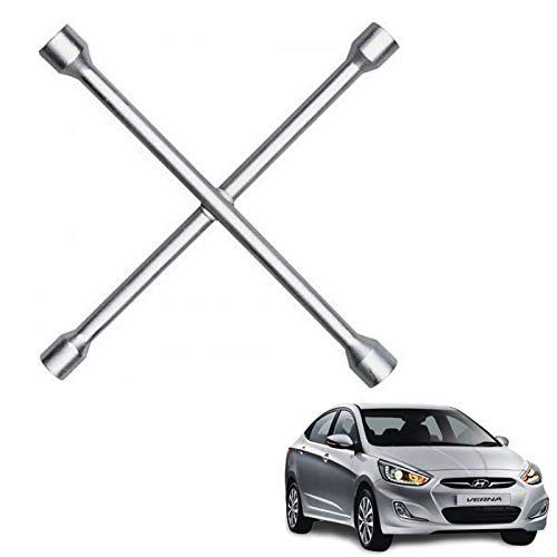 Autokaar 4 Way Car Tyre Screws Wrench Wheel Pana Spanner (17 x 18 x 19 x 21 mm) for Hyundai Verna