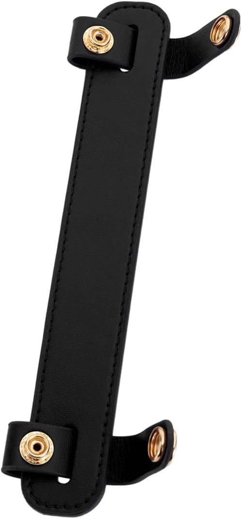 Shoulder Strap Pad Compatible with COACH Tote Bags, Handbag Accessories, Upgraded Anti-Slip Cushion, Premium Microfiber Leather, Pressure Relief – Black with Gold Buckle image 3