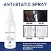 2 Pieces Anti-Static Charge Sprays, 80ml Instant Anti-Static Spray for Clothes, Laundry Detergent Antistatic, Instant Odorless Fabric Softener Long-Lasting for Clothes and Other Fabrics