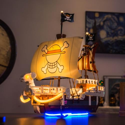 Brickshining LED Lighting Compatible with Lego 75639 ONE Piece The Going Merry Pirate Ship - JUST Lights,Light Kit Compatible with Lego 75639,NOT Included The Model Set