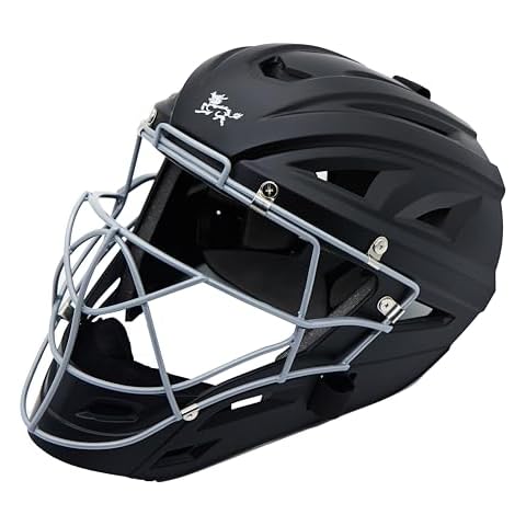Jadekylin Baseball Catchers Helmet Matte (Large, Black) Cover
