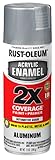 Rust-Oleum 314030 Acrylic Enamel 2X Spray Paint, 12 oz, Aluminum