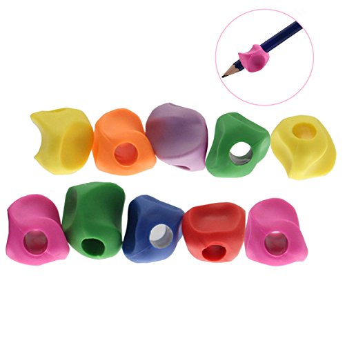 Toyvian 10pcs empuñaduras lápiz Silicona lápiz