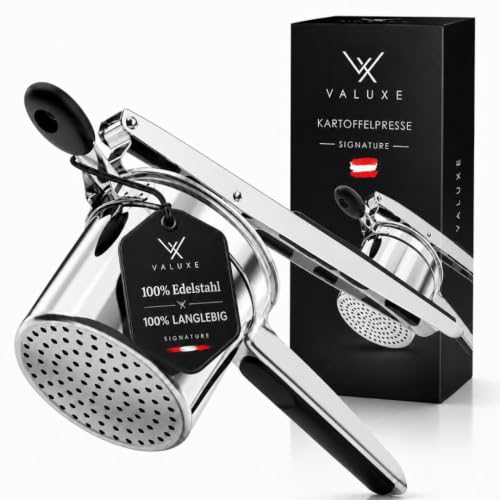 VALUXE® Premium Kartoffelpresse Edelstahl robust, handlich & langlebig | Universal Presse auch als...