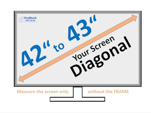 Image of VizoBlueX 42-43 inch Blue Light and Damage TV Screen Protector. Protection Shield & Anti-Blue Light Filter Blocking UV for LCD LED 4K OLED QLED (38.0 x 22.0 inch)