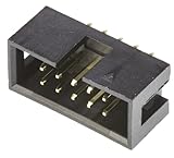 Amphenol Communications Solutions T821 Leiterplatten-Stiftleiste Gerade, 10-polig / 2-reihig, Raster 2.54mm,