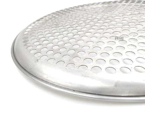 Image of Prime Bakers and Moulders Aluminium Perforated Pizza Tray for Oven, Round (Aluminum, 13 Inch)