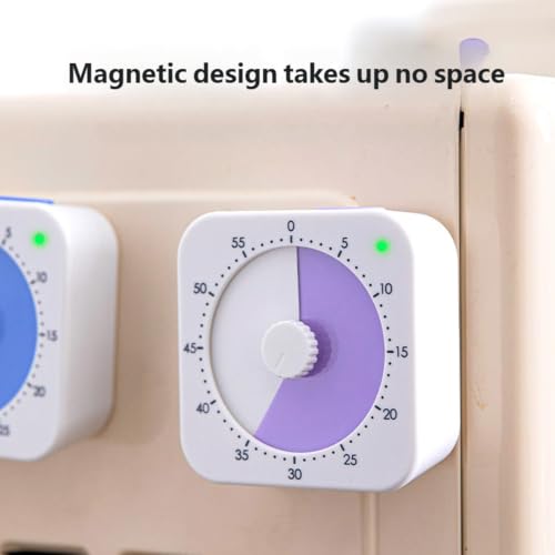 Classroom Timer for Study Blocks, Visual Rotary Desk Timer for Homework Pacing and Learning Routines, ABS Housing Visual Study Classroom Homework Rotary Desk Reading Practice Task Pacing Shared - Image 7