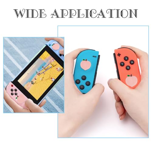 Image of GORGECRAFT 4Pcs Thumb Grips Caps Pink Peach Analog Silicone Thumb Stick Grip Joystick Caps Cover Replacement Protective Anti-Slip Analog Thumbstick Button for Game Console Controller 0.85x0.77 inch