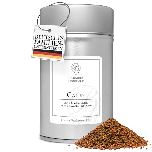 Boomers Gourmet - Cajun Gewürzmischung I Cajun Gewürz scharf für die berühmte amerikanische Südstaaten Küche Cajun I Creole I Jambalaya - Gewürzdose - 75 g