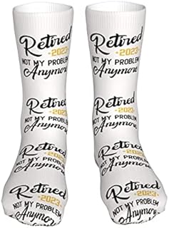 883 Compression Socks Retired 2023 Not My Problem Anymore Athletic Socks Non Slip Calf Socks Comfort Sports Socks For Hiking Walking Jogging 40cm