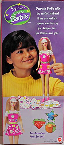 Muñeca Barbie con Pegatinas Mattel Sticker Craze 1997 miniatura 2