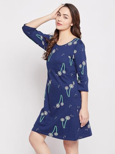Image of Clovia Women's Cotton Pretty Florals Short Night Dress