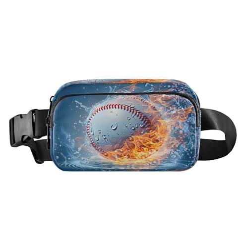 CEBUGI Hiking Mini Waist Packs for Men Women,Baseball Fashion Water Resistant Fanny Packs with Adjustable Belt for Workout Traveling Running