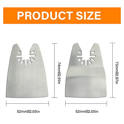 4 Pack Universal Oscillating Tool Scraper Blade Set For Professional And Diy Use - Includes 2 Rigid And 2 Flexible Scrapers Compatible With Dewalt Porter Cable Black & Decker Bosch Craftsman Ridgid #TOP1