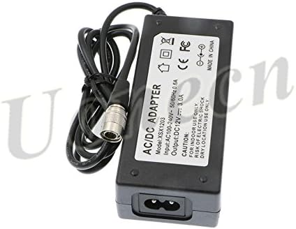 Uonecn AC/DC Sound Devices ZAXCOM PRO DC Power Adapter 12V 3A Hirose 4 pin Male