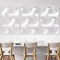 3 Piece Framed Canvas Wall Art Abstract Cool Line Canvas Prints Home Artwork Decoration for Living Room,Bedroom - 16