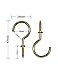 Home Queen Hand Braided Curtain Tie Back, Buckle Holdback Drapery Curtain Tiebacks, 2 Rope Belt Curtain Tie with 2 Metal Hooks, Beige and Silver