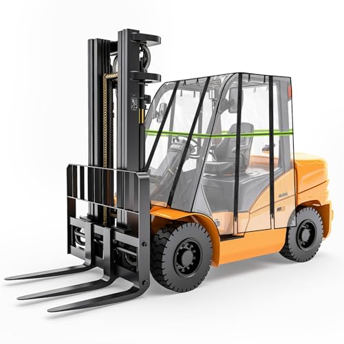 Forklift Rain Cover Cab Enclosure - YSJWAER Forklift Universal Accessories All-Weather Protection Fits Forklift Capacity Up to 8000 Lbs
